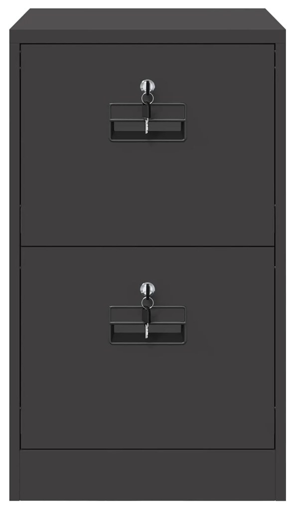 vidaXL Ντουλάπα Αρχείων Μαύρο 44 x 50 x 106.5 εκ Ψυχρής Έλασης Χάλυβας