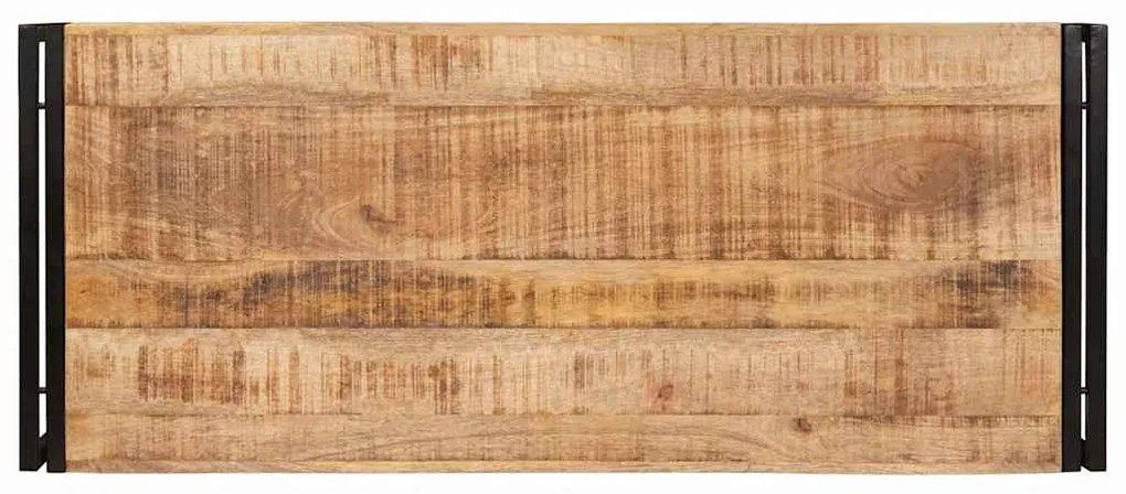 vidaXL Ράφι μπάνιου 120 x 50 x 23 εκ. Μασίφ ξύλο μάνγκο και σίδερο