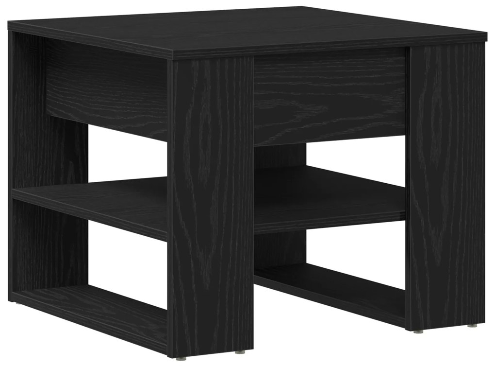 vidaXL Μαύρο Τραπέζι του Καφέ 55.5x55x45 εκ Φτιαγμένο από Επεξεργασμένο Ξύλο