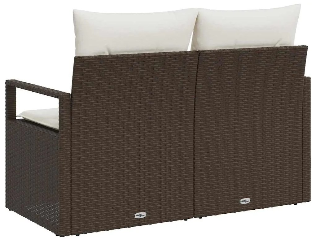 vidaXL Καναπές Κήπου με μαξιλάρι Καφέ 120 x 62 x 69εκ συνθετικό ρατάν