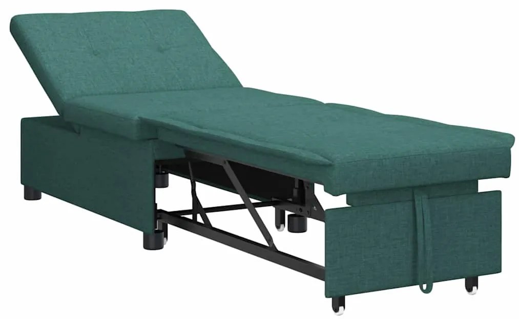 vidaXL Κρεβάτι καναπές Σκούρο Πράσινο 194 x 50 x 82 εκ. Κόντρα πλακέ
