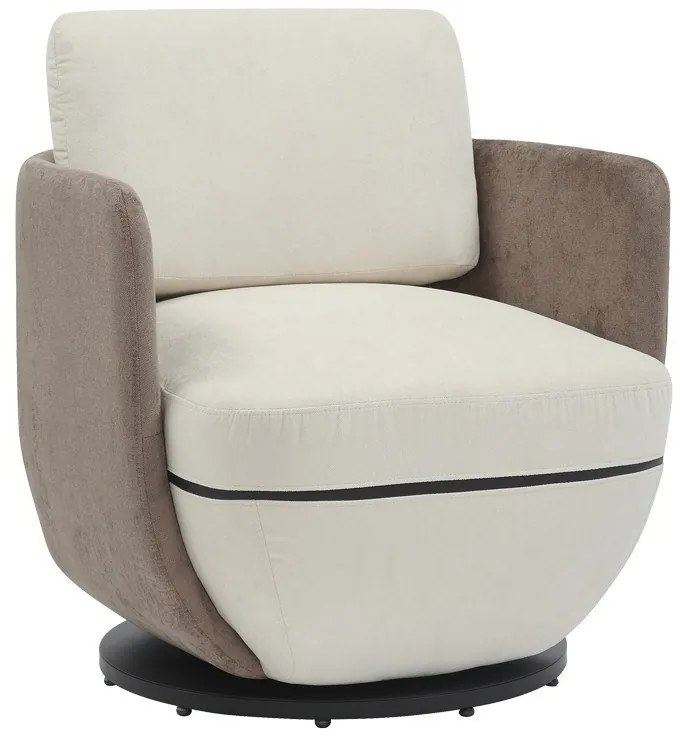 Πολυθρόνα Περιστρεφόμενη Coupa 350-000024 75x77x79cm Beige-Taupe