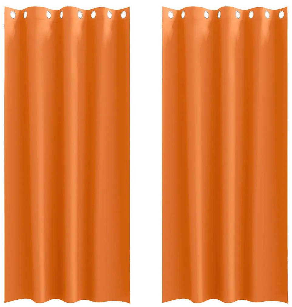 vidaXL Κουρτίνες 2 pcs Φωτεινό Πορτοκάλι 225x140εκ. Πολυεστέρας