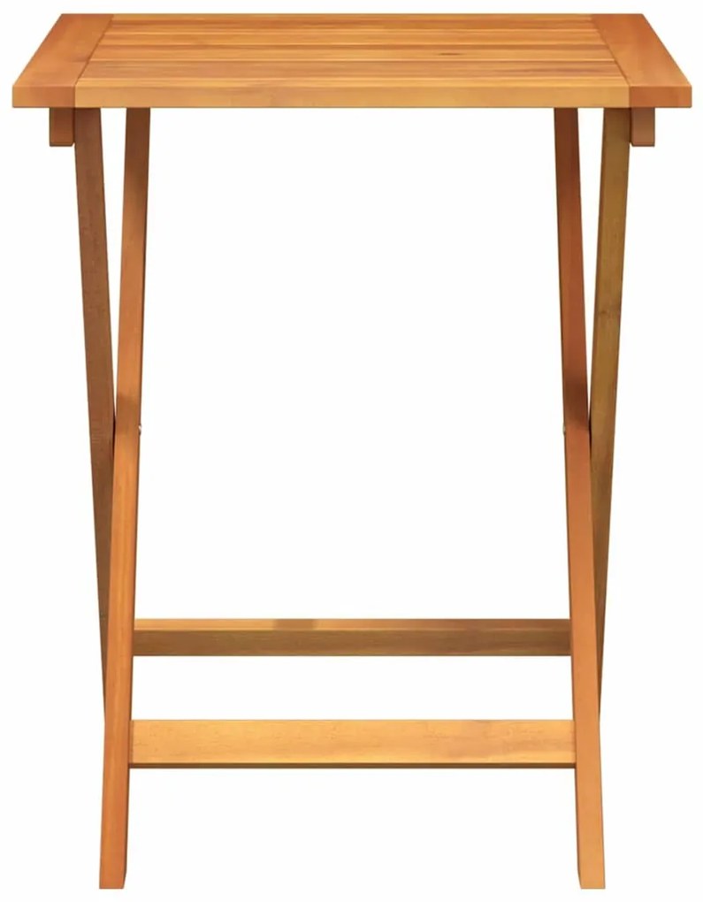 vidaXL Αναδιπλούμενο Τραπέζι Κήπου Φυσικό 60 x 60 x 72 cm