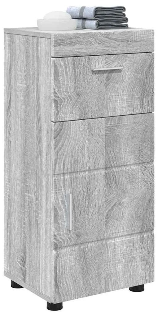 vidaXL Ντουλάπι Μπάνιου με πόρτα TULUM Γκρι sonoma 37 x 31.5 x 82 εκ