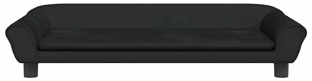 vidaXL Καναπές Παιδικός Μαύρος 100 x 50 x 26 εκ. από Βελούδο