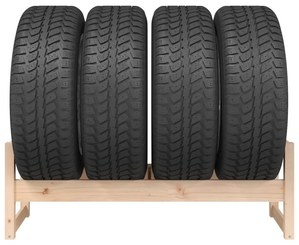 vidaXL Ραφιέρα Ελαστικών 120x40x40 εκ. από Μασίφ Ξύλο Πεύκου