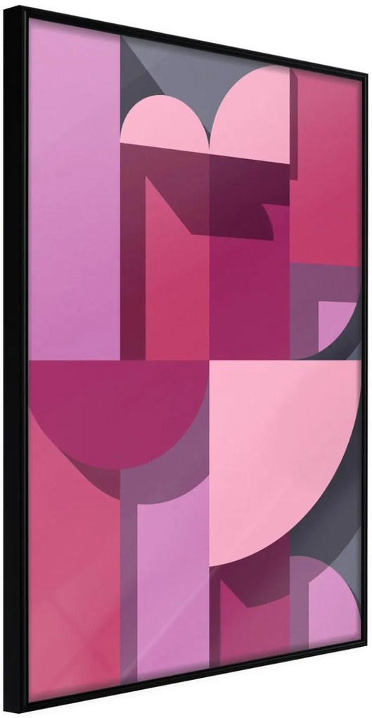 Αφίσα - Pink Geometry - 30x45 - Μαύρο - Χωρίς πασπαρτού