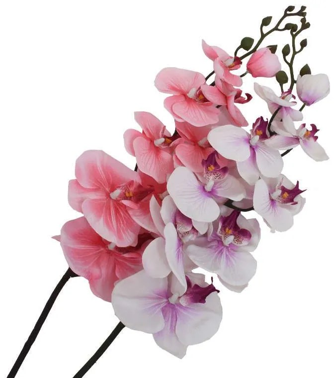 Διακοσμητικό Λουλούδι Ορχιδέα 92cm Coral, White 1-371-00-021 Etiquette Σετ 2τμχ Plastic, Fabric
