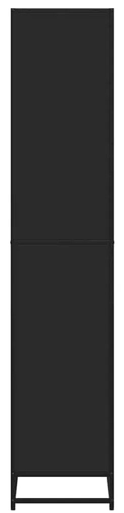 vidaXL Βιβλιοθήκη  Μαύρο 80,5x35x170,5 cm Ξύλο μηχανικής κατασκευής