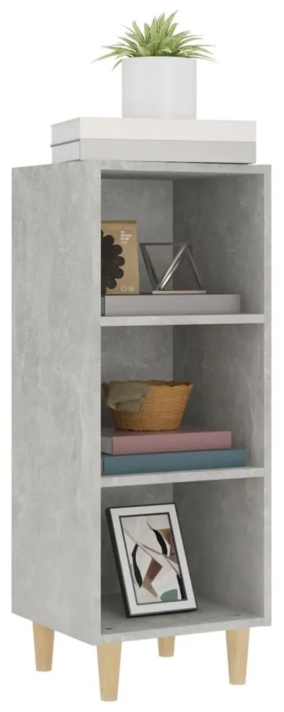 vidaXL Ντουλάπι Γκρι Σκυροδέματος 34,5x32,5x90 εκ. Επεξεργασμένο Ξύλο