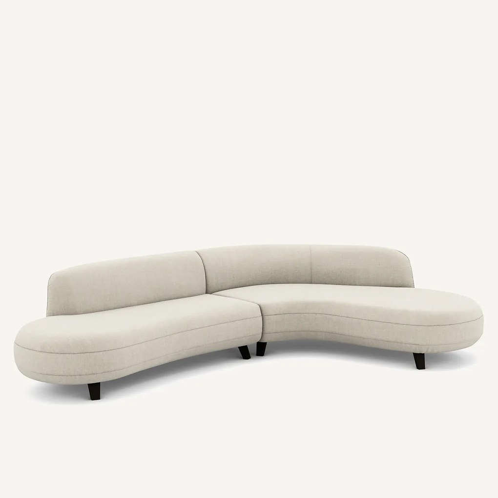 Γωνιακός καναπές από βαμβάκι λίνο - Rosebury design E.Gallina