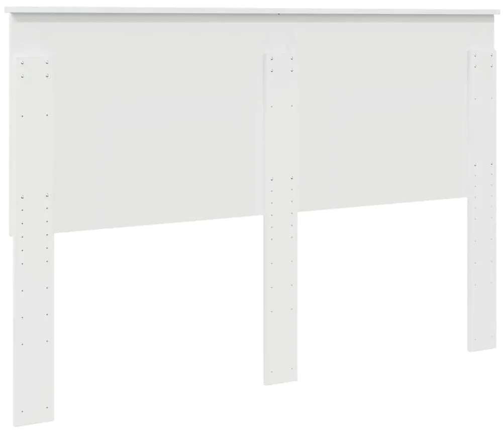 vidaXL Κεφαλάρι με κεφαλάρι Λαμπερό Λευκό 150 cm Επεξεργασμένο ξύλο