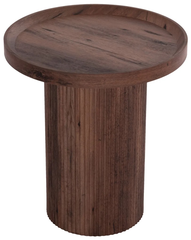 ΒΟΗΘΗΤΙΚΟ ΤΡΑΠΕΖΙ MARGON HM18027 MDF ΣΕ ΣΚΟΥΡΟ ΚΑΦΕ ΞΥΛΟΥ Φ45x50,5Υεκ.