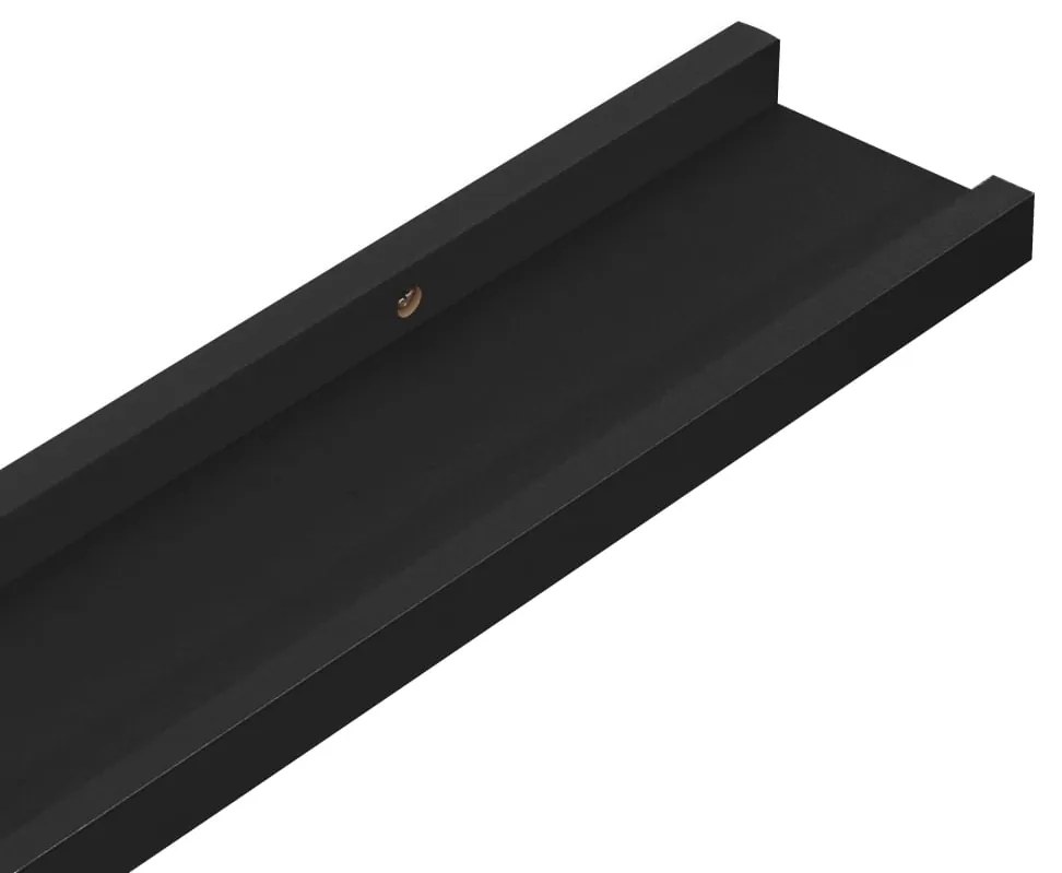 vidaXL Ράφια Τοίχου 4 τεμ. Μαύρα 80 x 9 x 3 εκ.