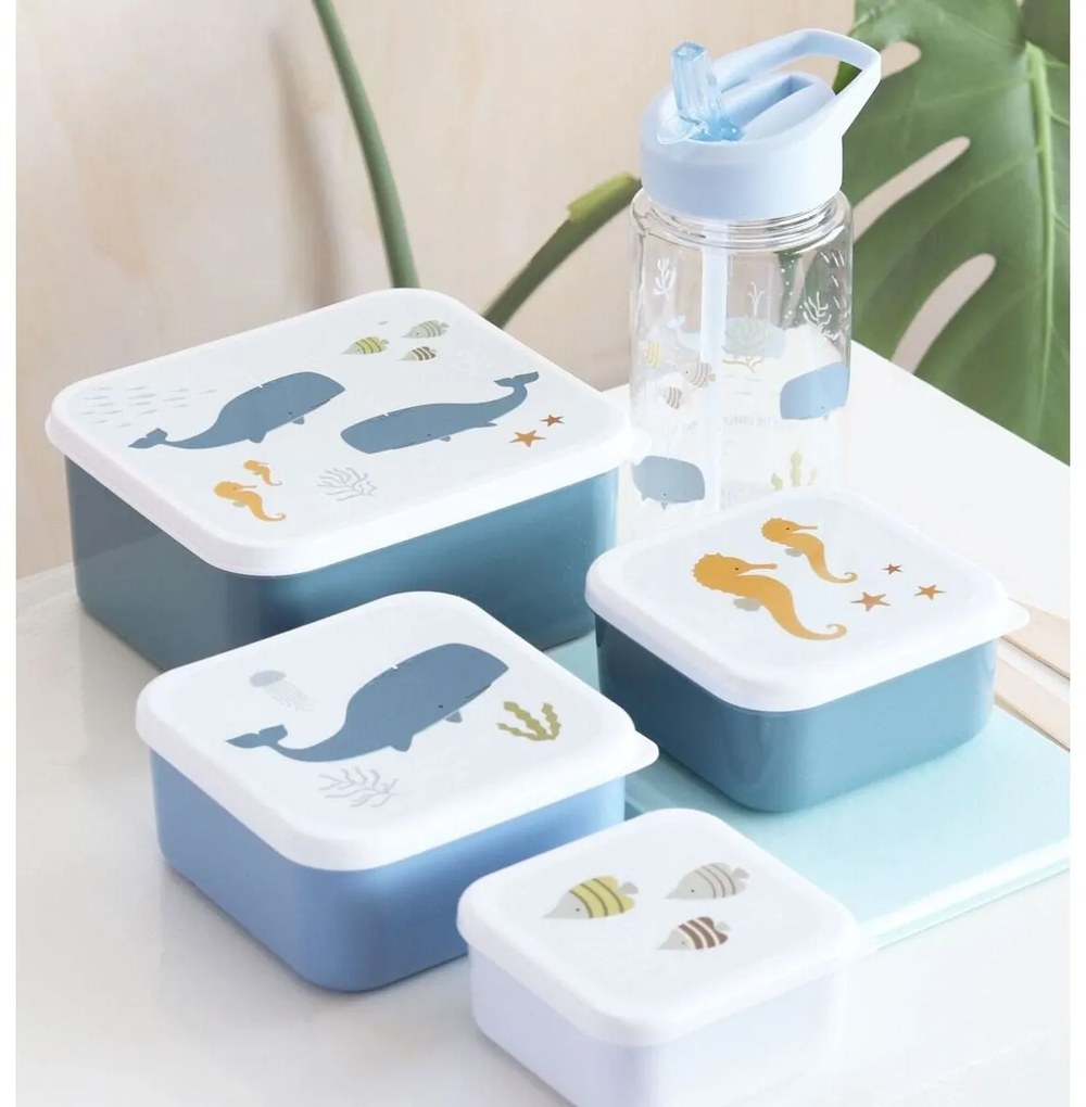 Σετ 4 δοχεία φαγητού A little lovely company Ocean