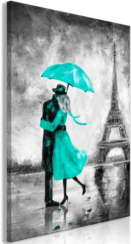 Πίνακας - Paris Fog (1 Part) Vertical Green - 80x120