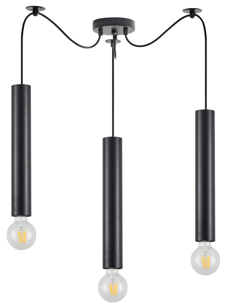 Φωτιστικό Οροφής  SE21-BL-5-BL3 ADEPT TUBE BLACK Black Pendant+ - 77-8670 - 51W - 100W - 77-8670