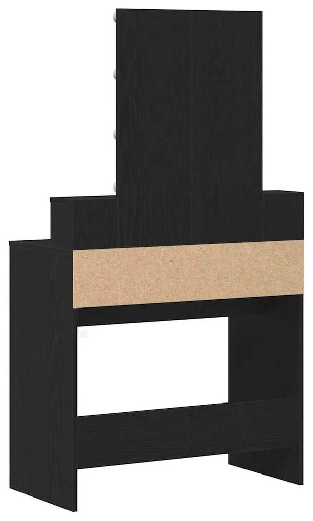 vidaXL Κομμωτήριο Μαύρη δρυς 80 x 41 x 144.5 εκ Επεξεργασμένο ξύλο