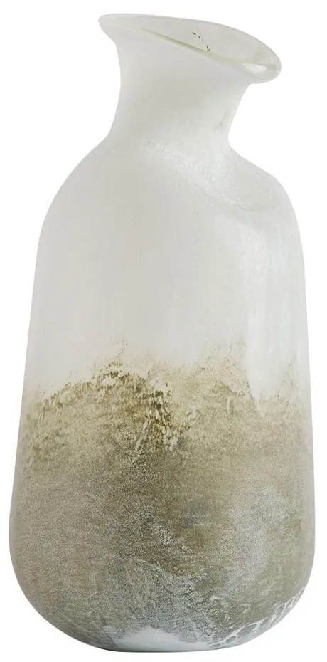 Βάζο Γυάλινο Vase 245 17x35cm White-Grey Kentia Glass