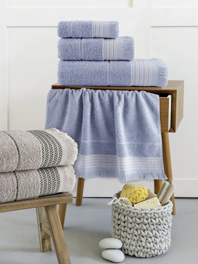 Σετ Πετσέτες (30x50 + 50x90 + 70x140) Plush - Gray 5206482143609