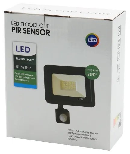 LED ΠΡΟΒΟΛΕΑΣ 220V/20W 23x10cm ΜΕ ΦΩΤΟΚΥΤΤΑΡΟ LED-01144