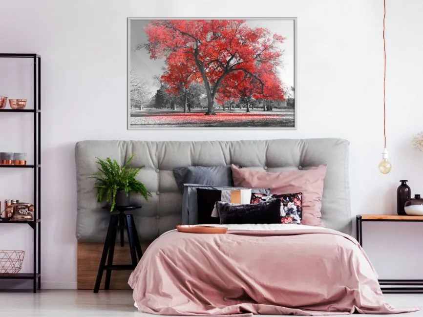 Αφίσα - Red Tree - 30x20 - Χρυσό - Χωρίς πασπαρτού