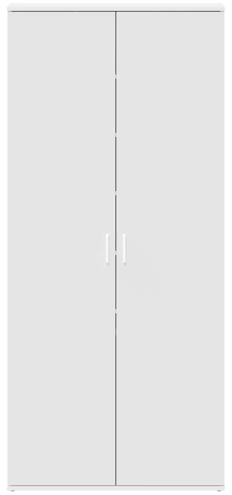vidaXL Ντουλάπι Παπουτσιών Λευκό 80x39x180 εκ. Επεξεργασμένο Ξύλο