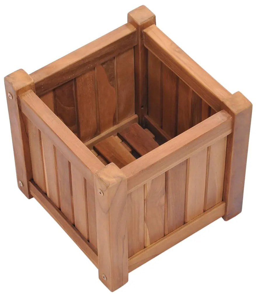 vidaXL Ζαρντινιέρα Υπερυψωμένη 30 x 30 x 30 εκ. από Μασίφ Ξύλο Teak