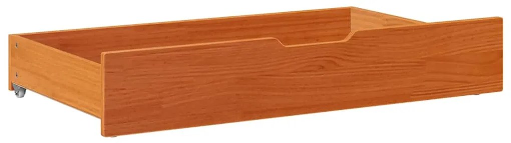 vidaXL Συρτάρια Κρεβατιού 2 τεμ 90x55x17 εκ Καφέ Κεριού Μασίφ Πεύκο