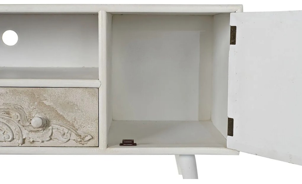 Τηλεόραση DKD Home Decor Λευκό Μπεζ 136 x 40,5 x 52 cm