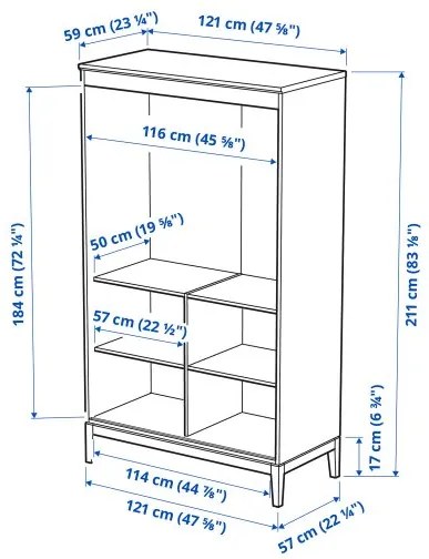 IDANÄS ντουλάπα, 121x211 cm 604.588.35