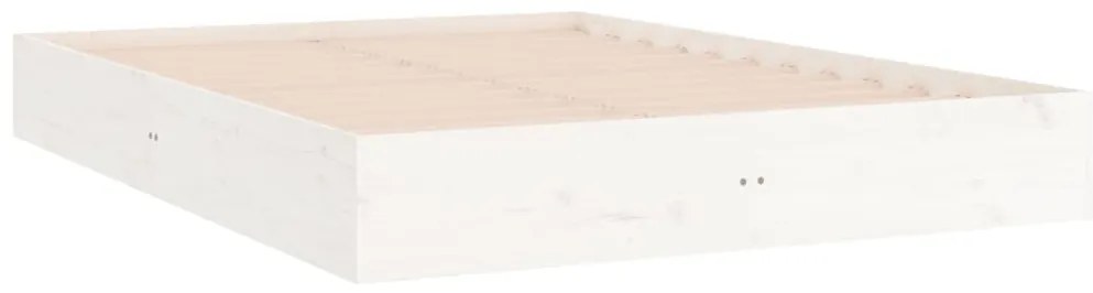vidaXL Πλαίσιο Κρεβατιού Λευκό 180 x 200 εκ. Μασίφ Ξύλο Super King
