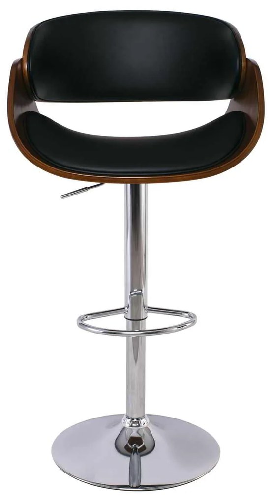 Σκαμπώ Bar JOY Καρυδί/PU Μαύρο 58x51x62/92-83/113cm