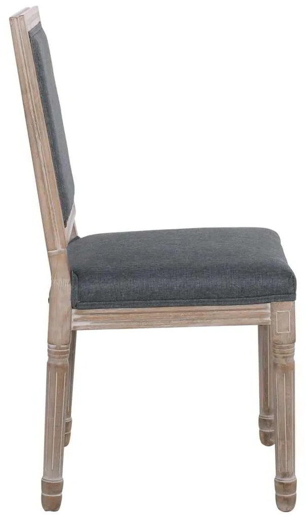 Καρέκλα JAMESON Square Decape/Ύφασμα Γκρι 45x53x95cm (Σετ 2 ΤΕΜ)