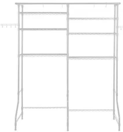 VEVOR Over Washer and Dryer Storage Shelf Two Row 6 Tiers Washer Rack White