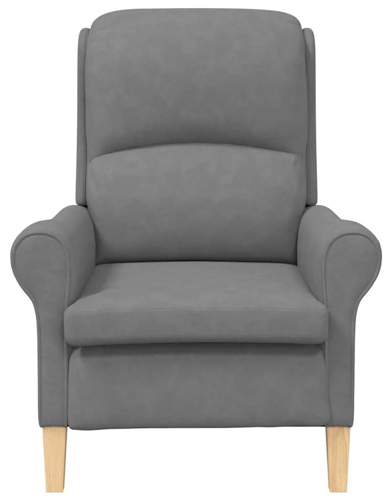 vidaXL Πολυθρόνα Σκούρο γκρι 76 x 94 x 102 εκ. Μικροΐνες