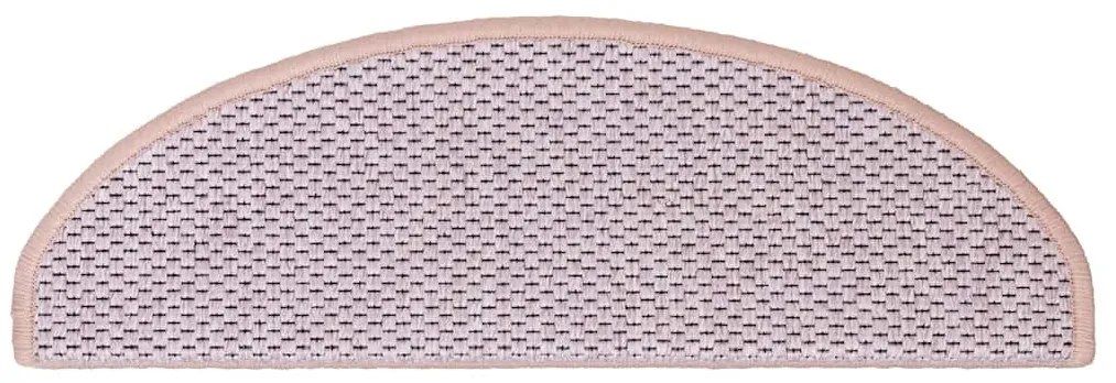 vidaXL Πατάκια Σκάλας Αυτοκόλ. 30 τεμ. Όψη Σιζάλ 65x21x4 εκ. Ροζ