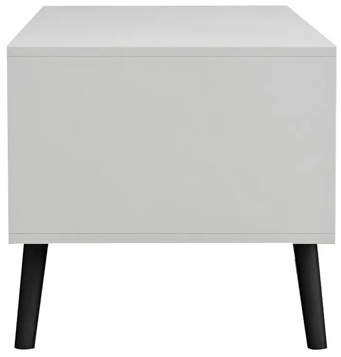 Τραπέζι σαλονιού Skyfi pakoworld πολυμορφικό λευκό-μαύρο 100x60x45εκ