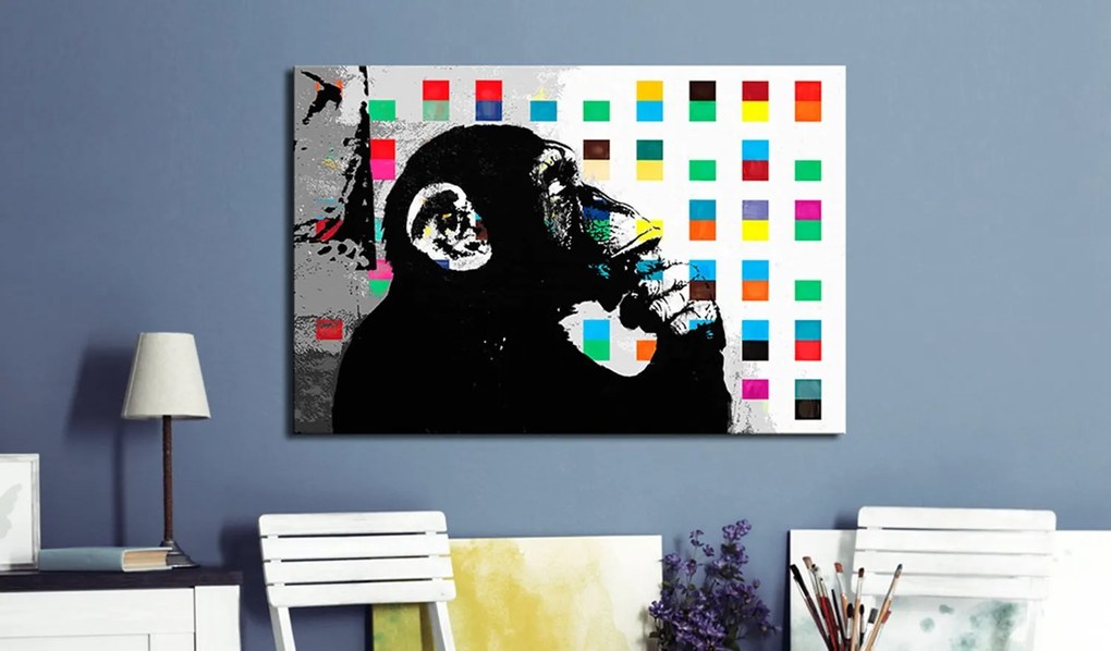 Πίνακας - Banksy The Thinker Monkey  120x80