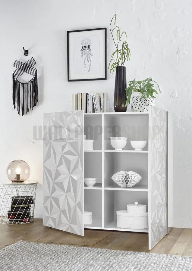 Μπουφές Λευκή Λάκα 121x111x42