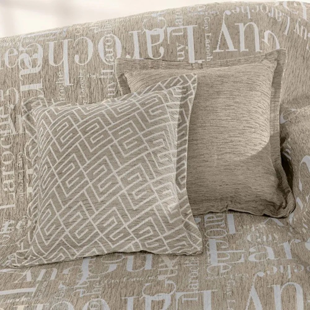 Μαξιλαροθήκη Διακοσμητική Stamp Taupe Guy Laroche 50Χ50 Acrylic,Cotton,Polyester