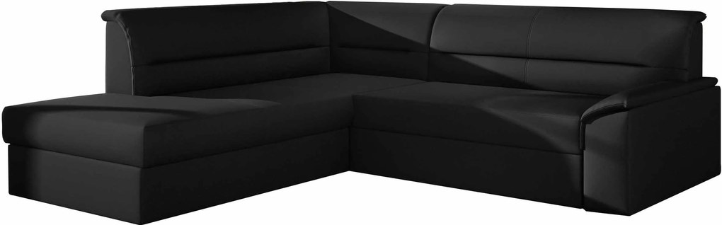 Γωνιακός καναπές Ellie-Αριστερή-Μαύρο - 265.00Χ212.00Χ90.00cm