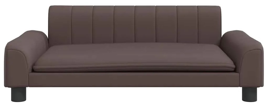 vidaXL Καναπές Παιδικός Καφέ 90 x 53 x 30 εκ. από Συνθετικό Δέρμα