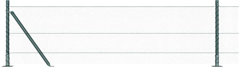 vidaXL Εξάγωνος Φράχτης Πράσινος 0.6x100 μ από Χάλυβα