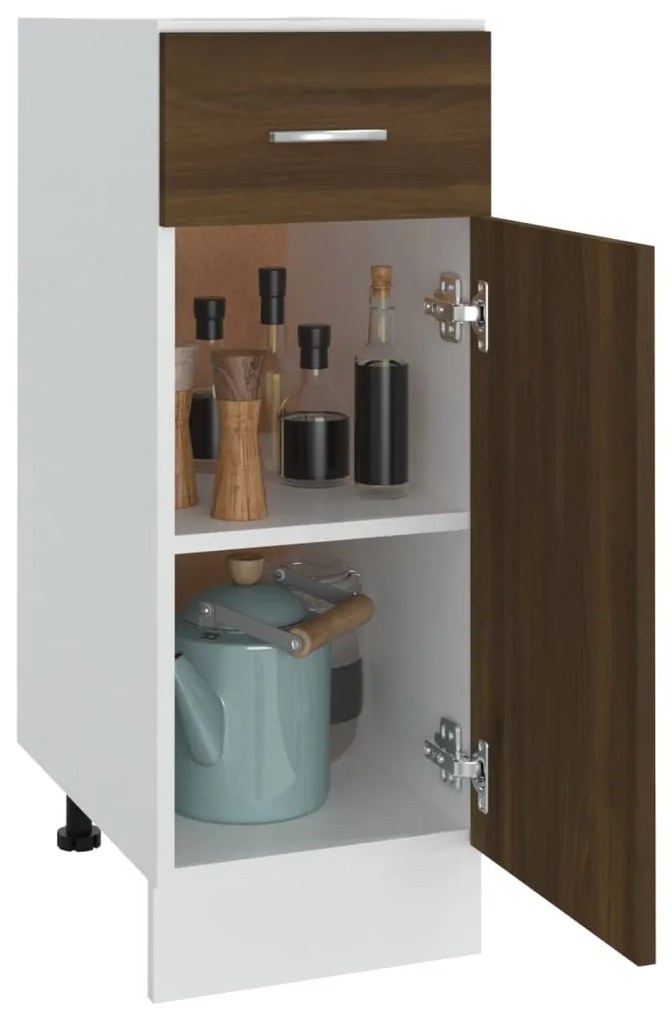 vidaXL Ντουλάπι με Συρτάρια "Lyon" Καφέ Δρυς 30x46x81,5 εκ. από Τεχνητό Ξύλο