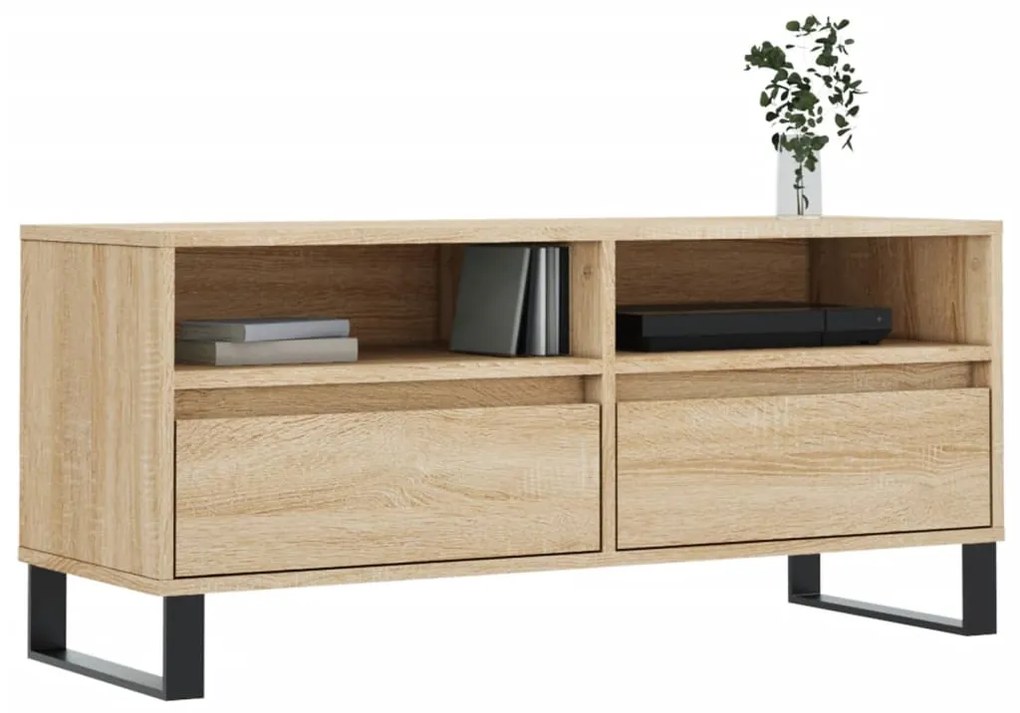 vidaXL Έπιπλο Τηλεόρασης Sonoma Δρυς 100 x 34,5 x 44,5 εκ. Επεξ. Ξύλο