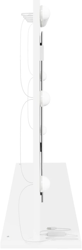 vidaXL καθρέφτης Vanity με LED Φώτα Λευκό 100x55x18 εκ.