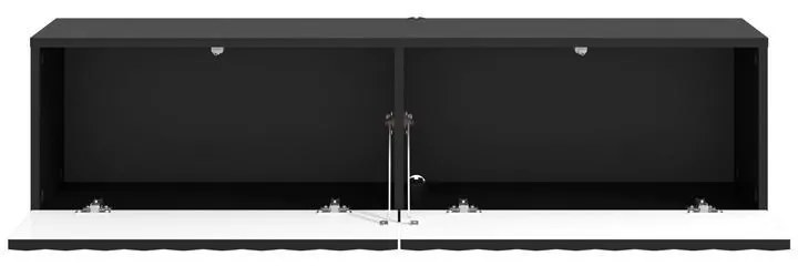 Έπιπλο τηλεόρασης ANTIBES 128 2K2V Μαύρο - Μαύρο ματ 128x42x32εκ. 128x42x32 εκ.