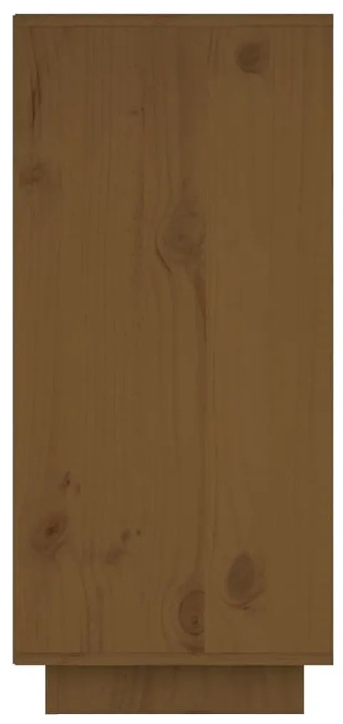 Ντουλάπι Καφέ Μελί 60 x 34 x 75 εκ. από Μασίφ Ξύλο Πεύκου - Καφέ